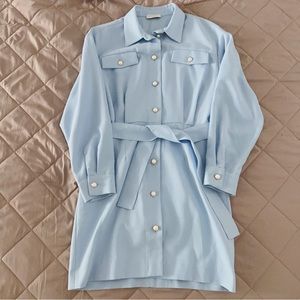 Sandro Pale Blue Shirt Dress, Size 38